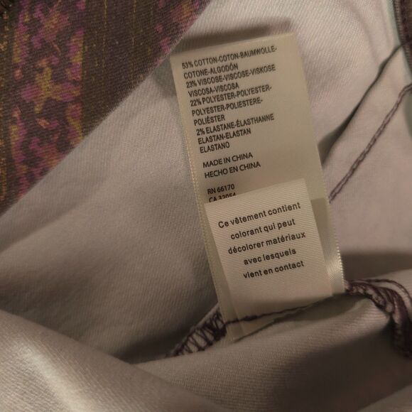 Free People We The Free Just Float On Printed Flare Jeans sz 31 Chocolate Combo - Picture 10 of 15